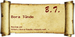 Bora Tünde névjegykártya